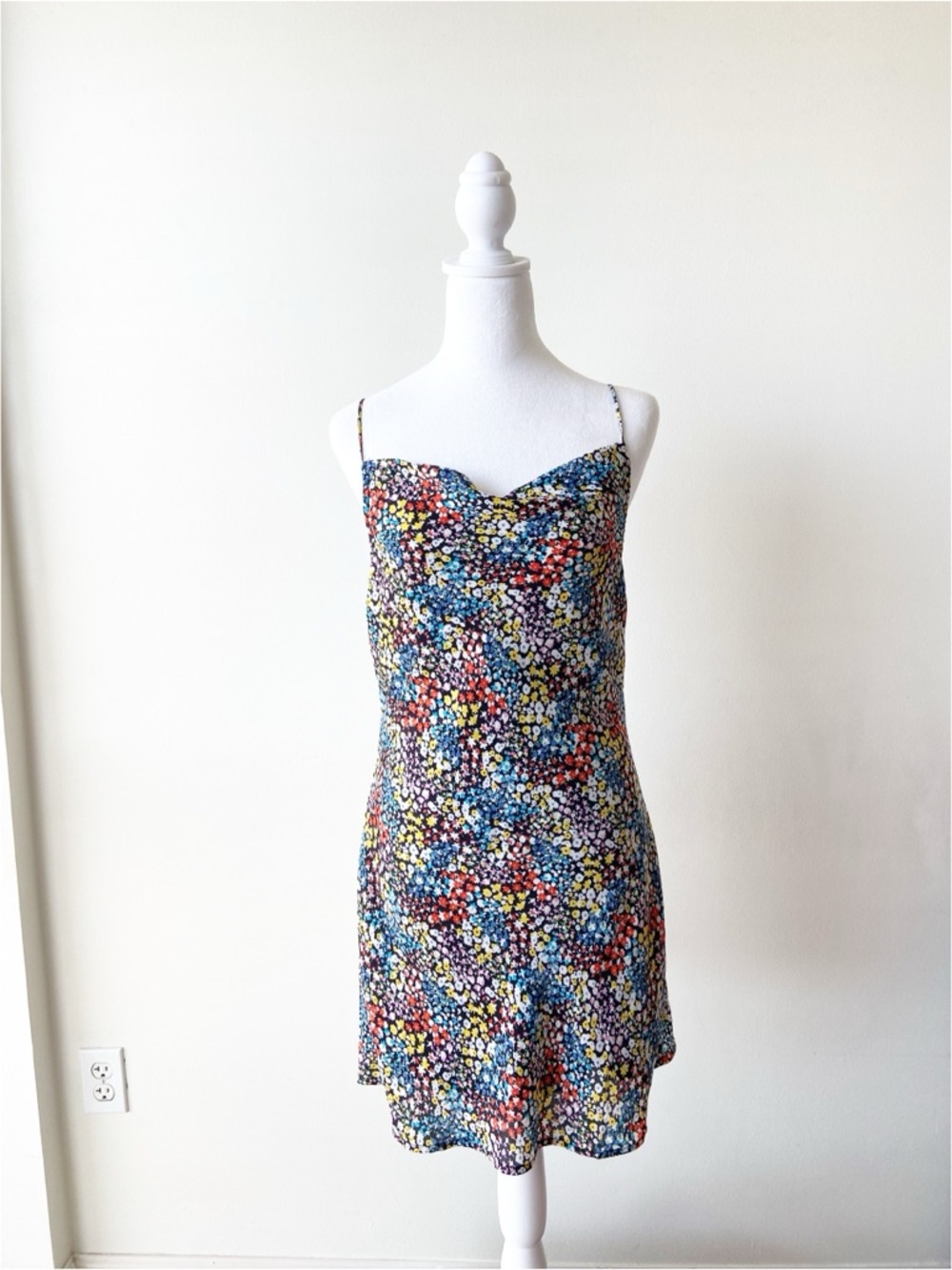 Row A Floral Multicolor Slip Dress XS